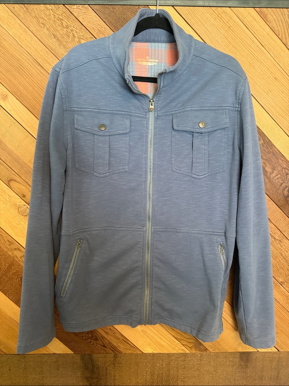 Royal Robbins Men's Slate Blue Full-Zip Shirt Jacket